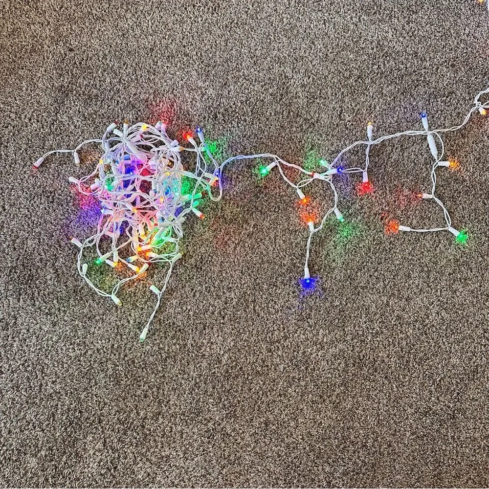 15 strands of colorful LED lights multicolor icicle Christmas string‎ lights.